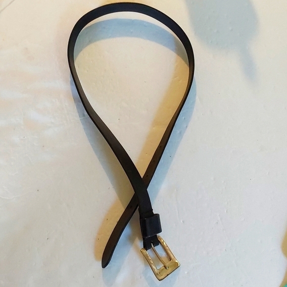 Vintage Kenneth Cole Womens Black leather Belt Brass Buckle Neutral Sz.L main image 6